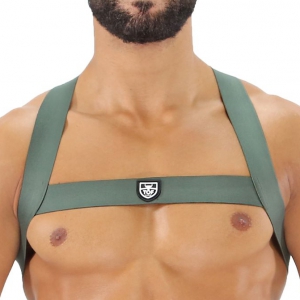 TOF Paris Fetish X Khaki elastic harness