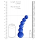 Planets Blue glass dildo 18 x 4.3 cm