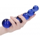 Planets Blue glass dildo 18 x 4.3 cm