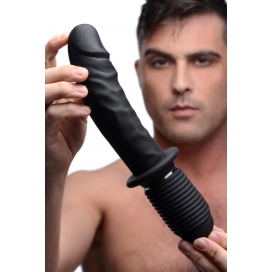 Master Series Vibrating dildo with percussion Power Pounder 17 x 4.5 cm