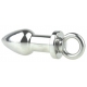 metalen arsenaalplug met ring 8 x 3,7cm Grijs