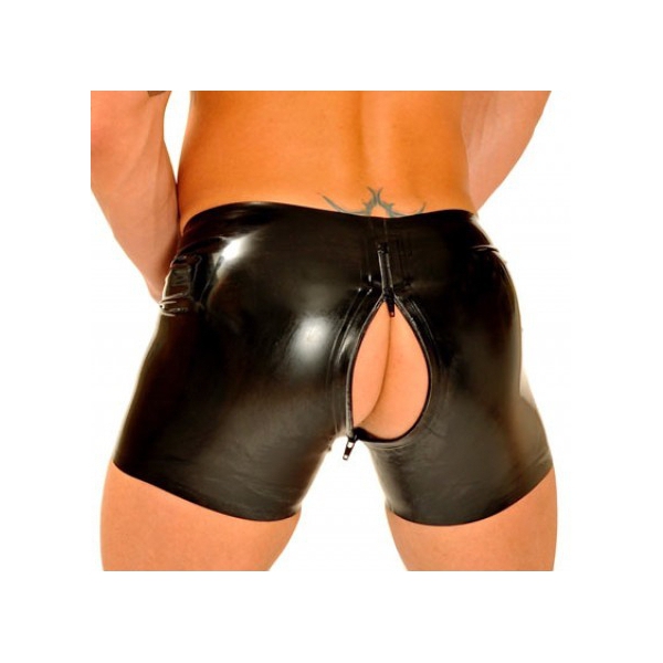 Latex Wielershort met Rits