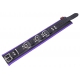 Gepolstertes Halsband aus Leder 3 Ringe D Violett