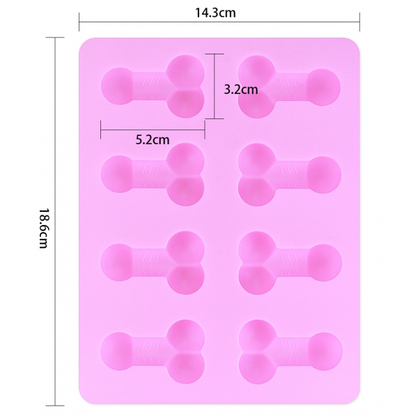 Penis ice cube mold x8