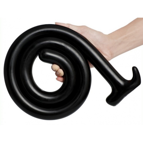 Dildo lungo Mega Snake 100 x 3 cm nero