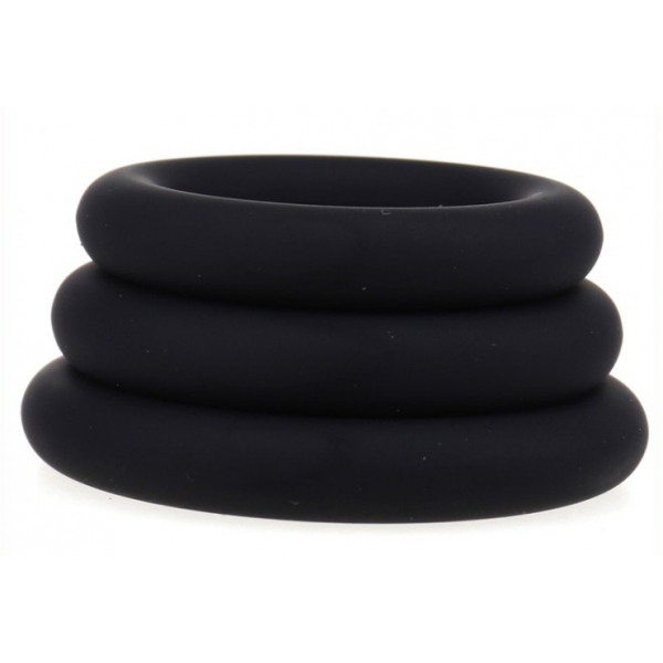 Conjunto de 3 anéis de pénis de silicone