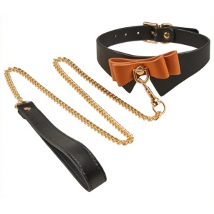 Zwart en bruin Butler Halsband en Lood