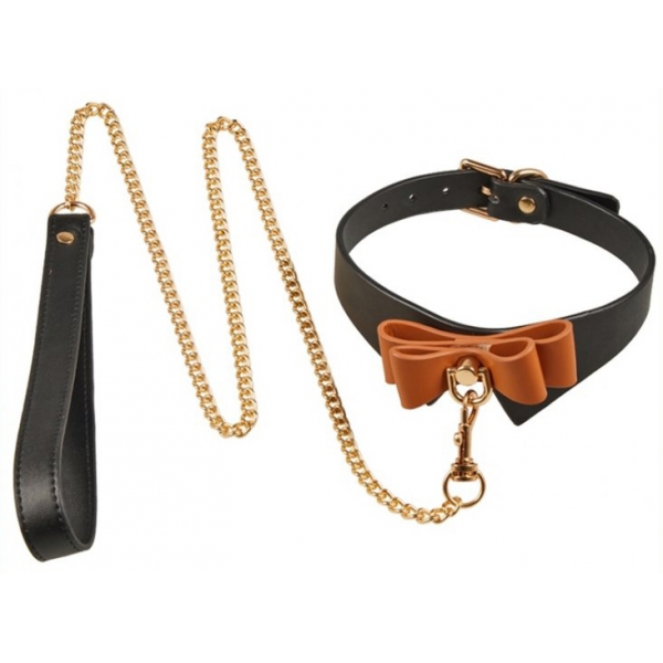 Halsband und Leine Butler Schwarz und Braun