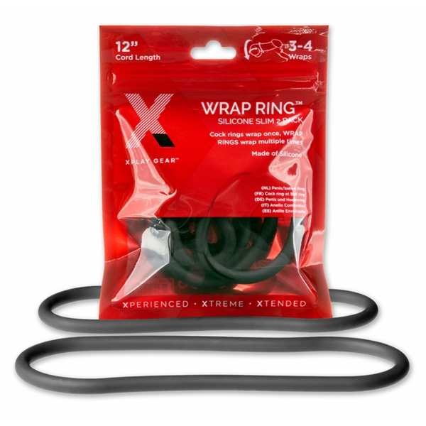 Set van 2 Silicone Cockrings Wikkelring 30cm