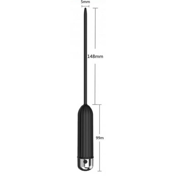 Glanzende vibrerende urethra staaf 15cm - Diameter 4mm