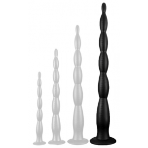 DarkSil Scale Beads XL Lange Dildo 60 x 6cm Zwart