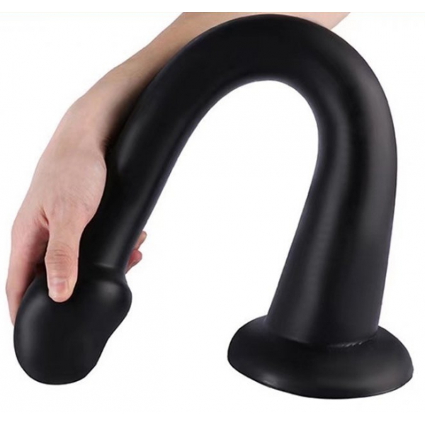 Dildo Walvis S 38 x 3.8cm - 3.5cm tip Zwart