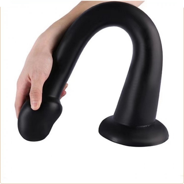 Whale Penis Soft Anal Dildo Noir 48 x 5.5 cm