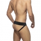 Jockstrap Front Zip Rub Black