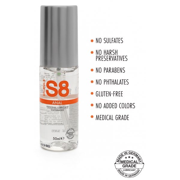 Lubricante de Agua Anal S8 Natural 50mL