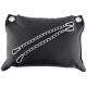 Leather cushion 23 x 32cm + Chains Black