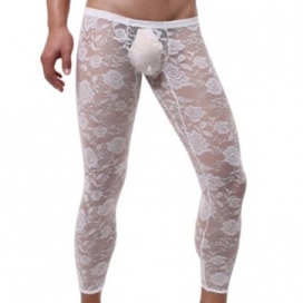 Sexy lace boxer shorts White