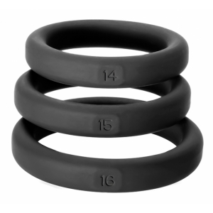 Perfect Fit Juego de 3 anillos de pene Xact-Fit S-M