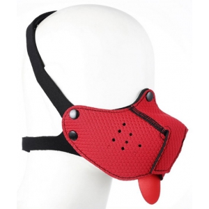 Kinky Puppy Muso e lingua in neoprene del cucciolo rosso