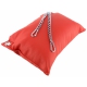 Leather cushion 23 x 32cm + Chains Red