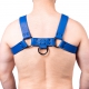 Couro Snap Leather Harness Blue