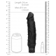 Dildo vibrante realistico 20 x 5cm nero