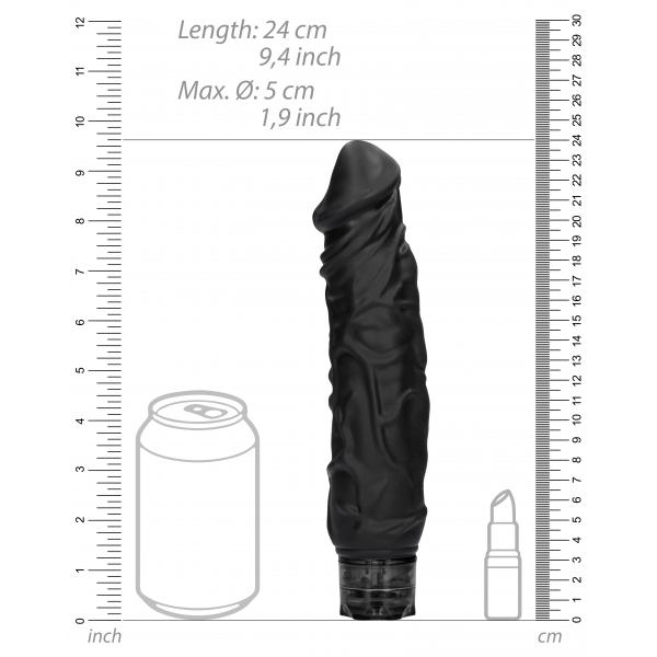 Vibrating Dildo Realistic 20 x 5cm Black