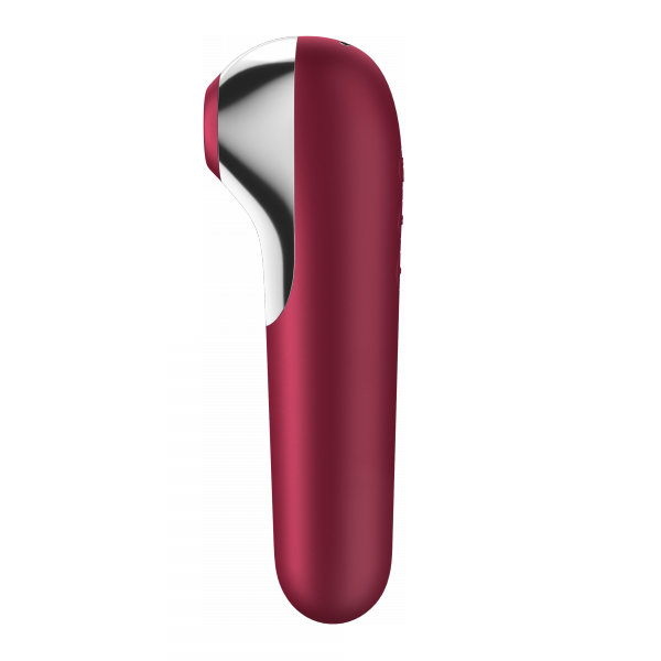 Duplo Estimulador Clitoral do Amor + Vibrador Vermelho