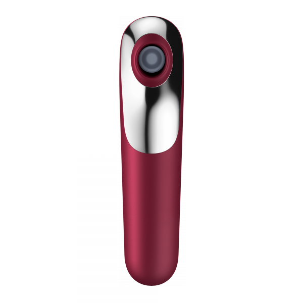 Stimolatore clitorideo Dual Love + vibratore rosso