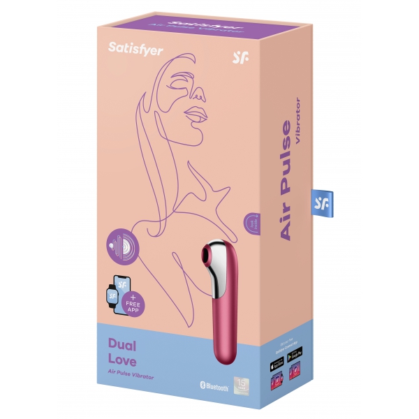 Dual Love Clitoris Stimulator + Vibrator Rood