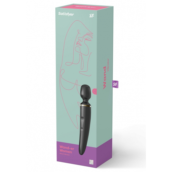 Massagegerät Wand-er Women Schwarz - Kopf 78mm