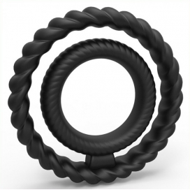 Double Cockring Silicone DUAL RING 