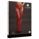 Garter belt effect tights with rhinestones Lana - Red