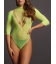 Brianna V-Neck Bodysuit - Green