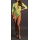 Brianna V-Neck Bodysuit - Green