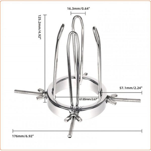 Speculum anale in metallo LONG PIPE 11.5cm