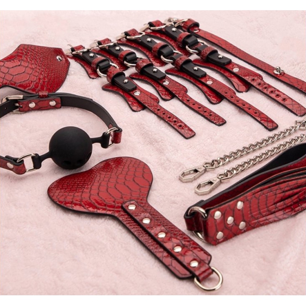 7-delige BDSM Kit Red Caiman