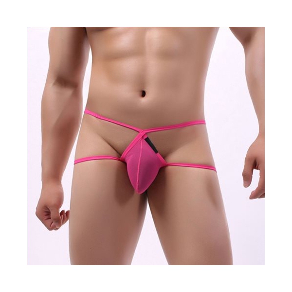 Men Sexy Breathable Strap Assless Mesh Panty Rose