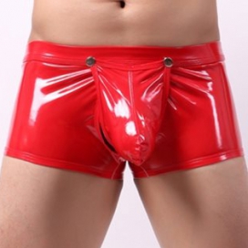 New Faux Leather Easy Takedown Boxer Briefs Rouge