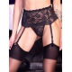 Lyhana suspender belt and stockings - Black