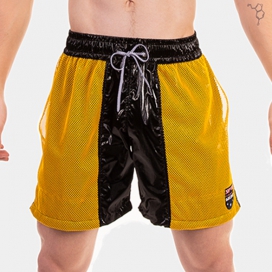 LEO Shorts Preto-amarelo