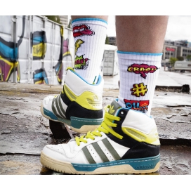 Addiction Chaussettes Blanches Socks Addiction Patches