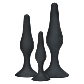 ANAL PLAY TOYJOY 3er-Set Silikonplugs Curvy Schwarz