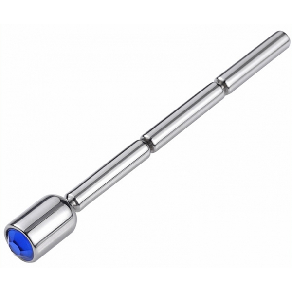 Bijou d'urètre Thin Diamond 6cm - Diamètre 4mm Bleu