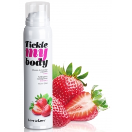 Tickle My Body Strawberry Massage Foam 150ml