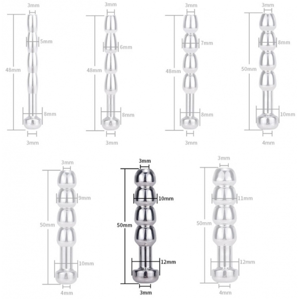 Cock Top Mega 4.5cm - Durchmesser 10mm, gebohrter Harnröhrenstecker