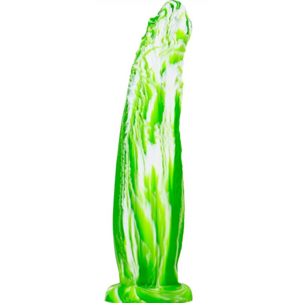 Cabbage Mixed Color Silicone Dong Vert et Blanc
