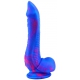 Consolador de silicona Inkipus 18 x 5,5cm Azul-Rosa