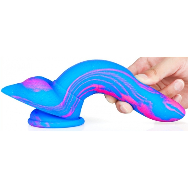 Dildo Banadick 15 x 4cm Blau-Rosa