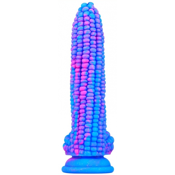 Dildo Corn 16 x 4cm Blau-Rosa